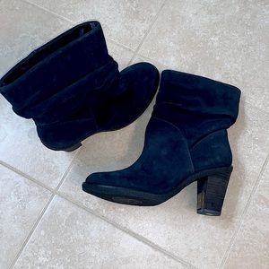 VINCE CAMUTO Women's Black Suede Slouchy Shaft Boots Shoes 8M